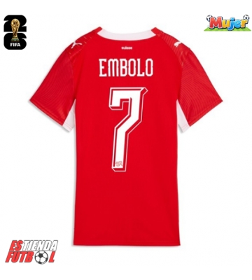 Suiza Breel Embolo #7 Primera Equipación Mujer Mundial 2026 Manga Corta